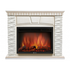 Портал для электрокамина Firelight Porto 30 камень белый шпон беленый дуб НС-1202952