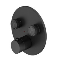 Смеситель для душа встраиваемый Plumberia Selection PSBOX на 2 выхода черный матовый PSB1902NO