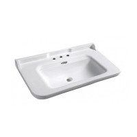 Раковина Kerasan Waldorf 100х55 см 3 отверстия белый/хром 4142K1bi/cr*3