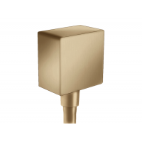 Шланговое подсоединение Hansgrohe FixFit Square шлифованная бронза 26455140