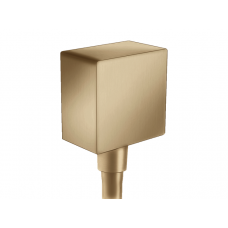 Шланговое подсоединение Hansgrohe FixFit Square шлифованная бронза 26455140 Шланговое подсоединение Hansgrohe FixFit Square шлифованная бронза 26455140