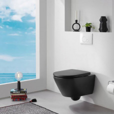 Унитаз подвесной Duravit D-Neo 37x36x54 см безободковый черный матовый 2577098900 Унитаз подвесной Duravit D-Neo 37x36x54 см безободковый черный матовый 2577098900