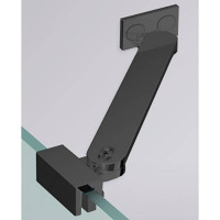 Угловой кронштейн Novellini 45 см для боковых стенок черный матовый R80LOU450-H