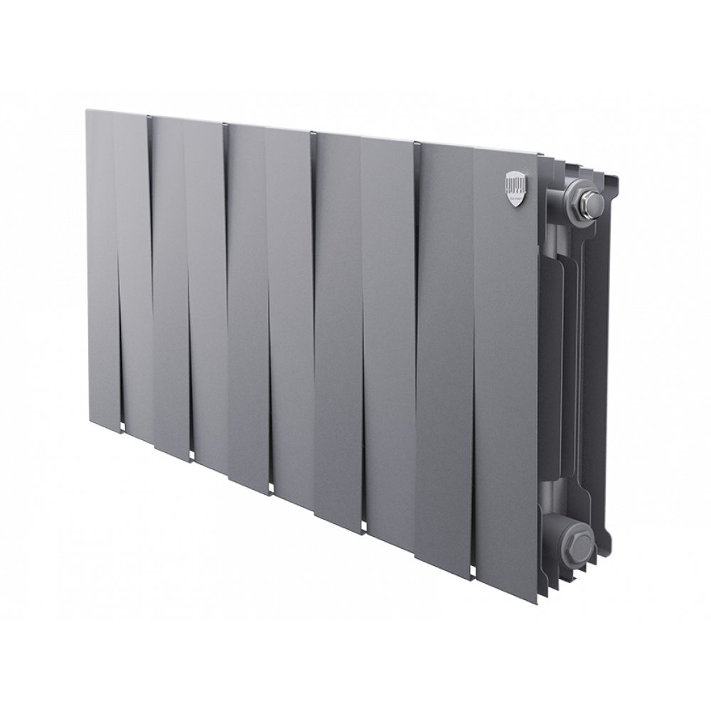 Биметаллический радиатор Royal Thermo PianoForte 300 Silver Satin 10 секций боковое подключение 1346073
