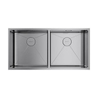 Кухонная мойка Omoikiri Taki 86-2-U/IF Side-IN 86.5x44 см нержавеющая сталь 4993791