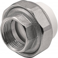 Муфта комбинированная разъемная THERMOLIGHT PP-R ВР 25х3/4 белая НС-1620521