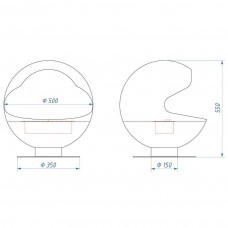 Биокамин напольный Firelight BFP/F-55 Sphere BFP/F-55 Sphere