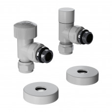 Набор термостатический угловой Royal Thermo Design Pro 15 мм M30x1.5 белый НС-1646648