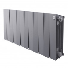 Радиатор биметаллический Royal Thermo PianoForte 300 12 секций боковое подключение серебристый 1682341