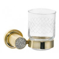 Стакан для зубных щеток подвесной Boheme Royal Cristal золото 10924-G