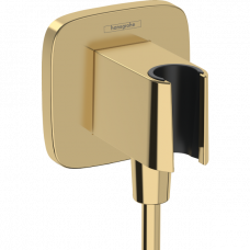 Шланговое подсоединение с держателем для душа hansgrohe FixFit Porter Q полированное золото 26887990