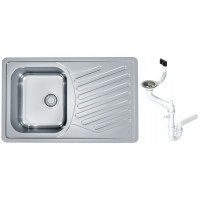 Мойка кухонная Alveus Elegant 30 810х510х190 мм оборачиваемая с сифоном 1126348