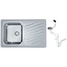 Мойка кухонная Alveus Elegant 30 810х510х190 мм оборачиваемая с сифоном 1126348