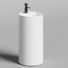 Раковина напольная Salini Armonia Round Top 01 45х45х90 см S-Sense белый глянцевый слив в стену 130411TG