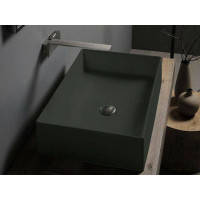 Раковина накладная Scarabeo Teorema 2.0 60x40 см без отверстия для смесителя Ardesia BIOKER 5101/49BK