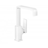 Смеситель для раковины Hansgrohe Metropol 230 Push-Open белый матовый 32511700