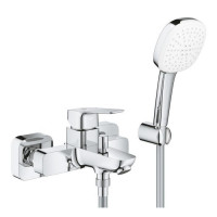 Смеситель для ванны GROHE Cubeo с душевым гарнитуром Tempesta Cube 110 хром 1018140000