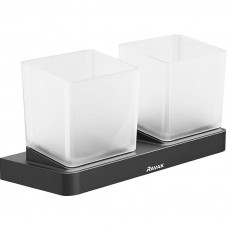 Держатель с двумя стаканами Ravak 10° TD 220.20 черный X07P558