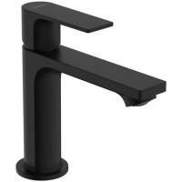 Смеситель для раковины Hansgrohe Rebris E 110 однорычажный со сливным гарнитуром матовый черный 72557670