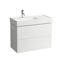 Тумба с раковиной Laufen Kartell 88х45х60 см 2 ящика полка справа белый матовый 8.1033.8.000.111.1/4.0761.8.033.640.1