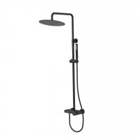 Душевая стойка Boheme Stick Linea со смесителем и верхним душем 30 см черный 128-BB.3