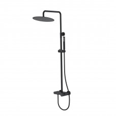 Душевая стойка Boheme Stick Linea со смесителем и верхним душем 30 см черный 128-BB.3 Душевая стойка Boheme Stick Linea со смесителем и верхним душем 30 см черный 128-BB.3