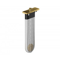 Внешняя часть Hansgrohe sBox Square с прямоугольной розеткой золотой глянец 28010990
