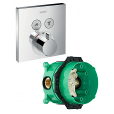 Комплект термостатического смесителя для душа Hansgrohe ShowerSelect 15763000/01800180 15763000S Комплект термостатического смесителя для душа Hansgrohe ShowerSelect 15763000/01800180 15763000S