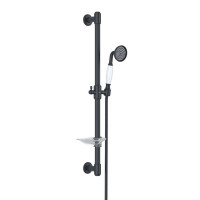 Душевой гарнитур Aquanet Классик 1jet 65 см матовый черный AQ2020MB