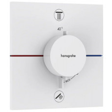 Термостат hansgrohe ShowerSelect Comfort E для 2 потребителей внешняя часть матовый белый 15572700
