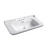 Раковина Kerasan Waldorf 120х55 см 3 отверстия керамическая белый/хром 4144K1