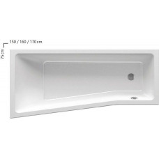 Ванна акриловая RAVAK BE HAPPY II 160х75 R белая C971000000