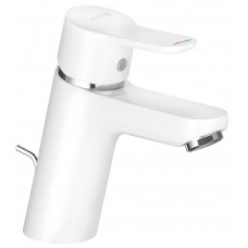 Смеситель для раковины KLUDI PureEasy 70 мм со сливным гарнитуром белый 373829165