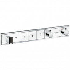Термостат скрытого монтажа Hansgrohe RainSelect для 4 потребителей белый/хром 15357400 Термостат скрытого монтажа Hansgrohe RainSelect для 4 потребителей белый/хром 15357400