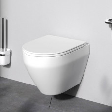 Унитаз подвесной AM.PM Spirit V2.0 FlashClean с сиденьем микролифт матовый C701700MWSC Унитаз подвесной AM.PM Spirit V2.0 FlashClean с сиденьем микролифт матовый C701700MWSC