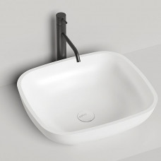 Раковина накладная Salini Gloria 49.5х44.5х15 см S-Stone белая матовая 1102208M