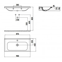 Раковина мебельная Creavit IDEAL 90 90x45 см белая ID090-00CB00E-0000