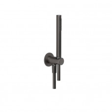 Душевой гарнитур Gessi Anello с держателем и подводом воды Black Metal Brushed PVD 63329#707 Душевой гарнитур Gessi Anello с держателем и подводом воды Black Metal Brushed PVD 63329#707
