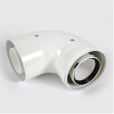 Отвод коаксиальный BAXI 60/100 мм 87° полипропиленовый 71405971 Отвод коаксиальный BAXI 60/100 мм 87° полипропиленовый 71405971