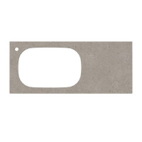 Столешница Kerama Marazzi Magica Риккарди 120 см для встраиваемых раковин 1 отверстие серый матовый MA.2.1.SG519920R\120