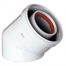 Отвод коаксиальный BAXI 45° для котлов MAIN и ECO 3 KHG 71410231 Отвод коаксиальный BAXI 45° для котлов MAIN и ECO 3 KHG 71410231