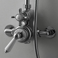 Термостат для душа Devon&Devon Coventry хром белая ручка MARM74CR Термостат для душа Devon&Devon Coventry хром белая ручка MARM74CR