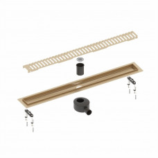 Душевой лоток Timo Drain System 900 мм с решеткой Lines золото матовое DS230109/17 Душевой лоток Timo Drain System 900 мм с решеткой Lines золото матовое DS230109/17