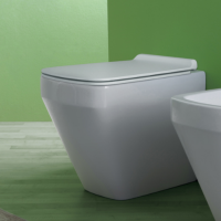 Унитаз приставной SIMAS Baden Baden безободковый 56х36 см белый F91/BB01bi