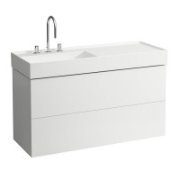 Тумба с раковиной Laufen Kartell 118х45х60 см 2 ящика полка справа белый матовый 8.1333.2.000.108.1/4.0764.8.033.640.1
