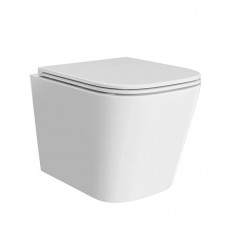 Унитаз подвесной Kerama Marazzi Cubo безободковый с сиденьем белый глянцевый CU.wc.02
