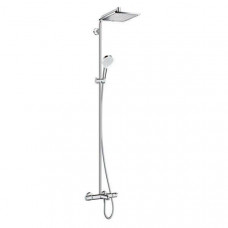 Душевая стойка со смесителем Hansgrohe Crometta E 240 1jet хром 27298000 Душевая стойка со смесителем Hansgrohe Crometta E 240 1jet хром 27298000
