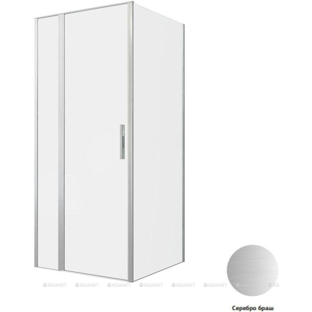 Душевое ограждение Allen Brau Priority 900х900 мм 8 мм серебро браш 3.31026.BA/3.31044.BA