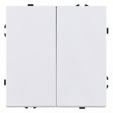 Выключатель двухклавишный без рамки Kollinger Eclipse EC-025WH