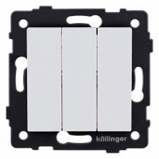 Выключатель трехклавишный без рамки Kollinger  REA-S-012WM